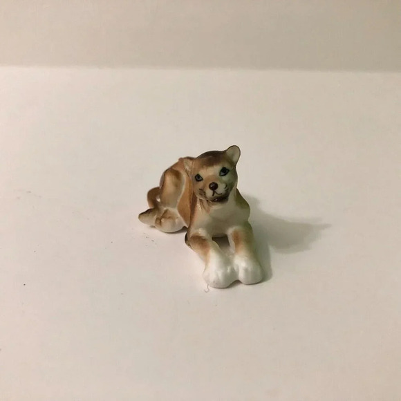 Vintage Miniature Lioness Lion Bone China Figurine Japan 1 Inch Tall Figure - Picture 2 of 14